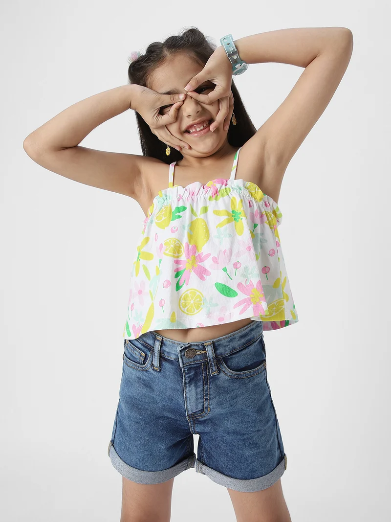 Nautinati  Nautinati Girls' Cotton Combo Set of Top and Shorts  | Best Price UAE