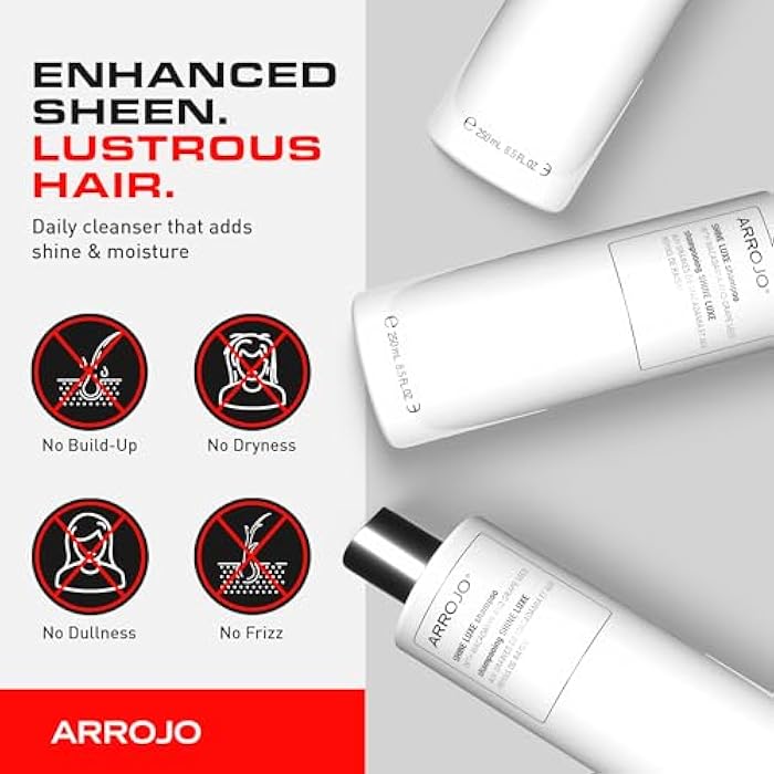 Arrojo Shine Luxe Cleansing Shampoo – Cruelty-Free, Paraben-Free Sulfate-Free Hair Wash with Macadamia & Grape Seed – Gentle Clarifying Shampoo for Women & Men - Image 3