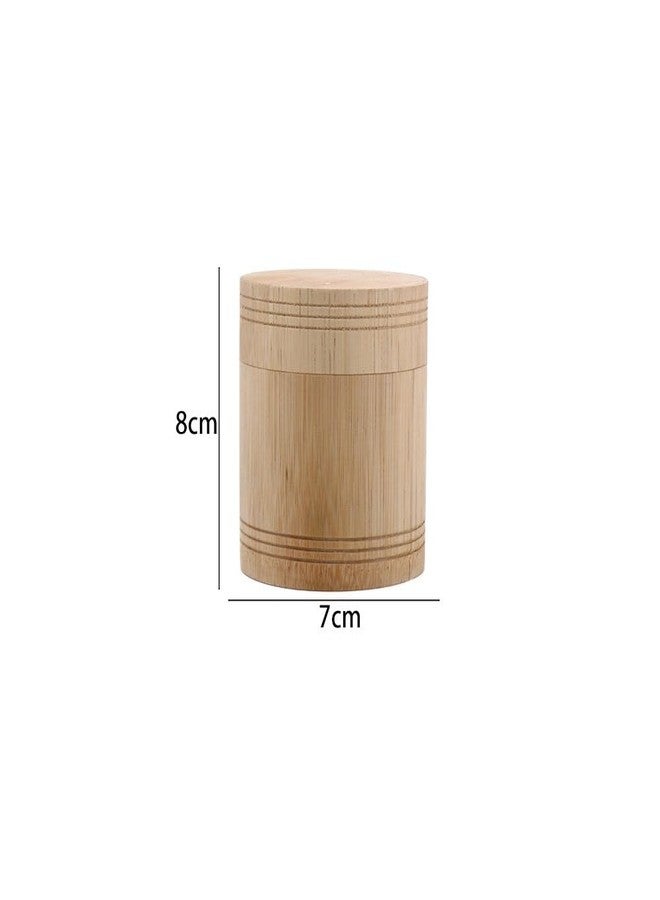 Kopida 2 Pcs Portable Tea Canister Bamboo Tea Jar Sealed Tea Storage Box Canister Kitchen Storage Jars Accessories Spice Box Case Organizer - Image 2