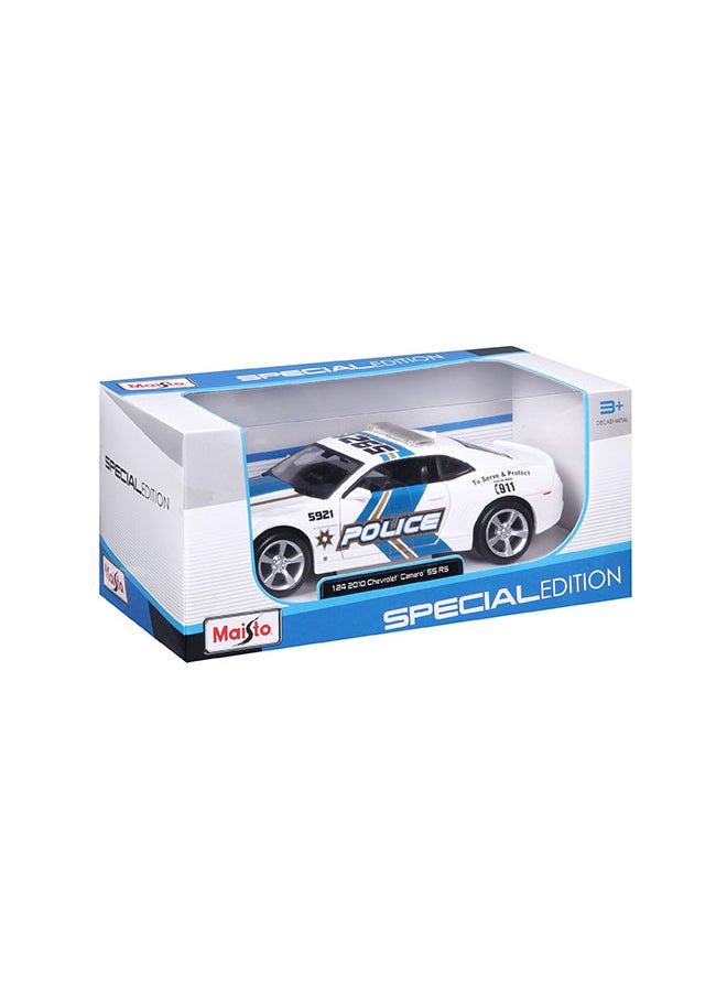 Maisto 1:24 Special Edition 2010 Chevrolet Camaro SS RS Police White Officially Licensed Scaled Replicas of Collectible Diecast Metal Models with Exquisite Interior and Exterior Detailing for All Age.  - Image 2