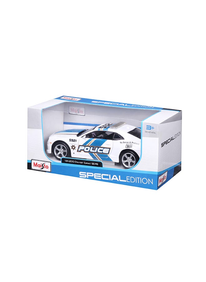 Maisto 1:24 Special Edition 2010 Chevrolet Camaro SS RS Police White Officially Licensed Scaled Replicas of Collectible Diecast Metal Models with Exquisite Interior and Exterior Detailing for All Age.  - Image 3