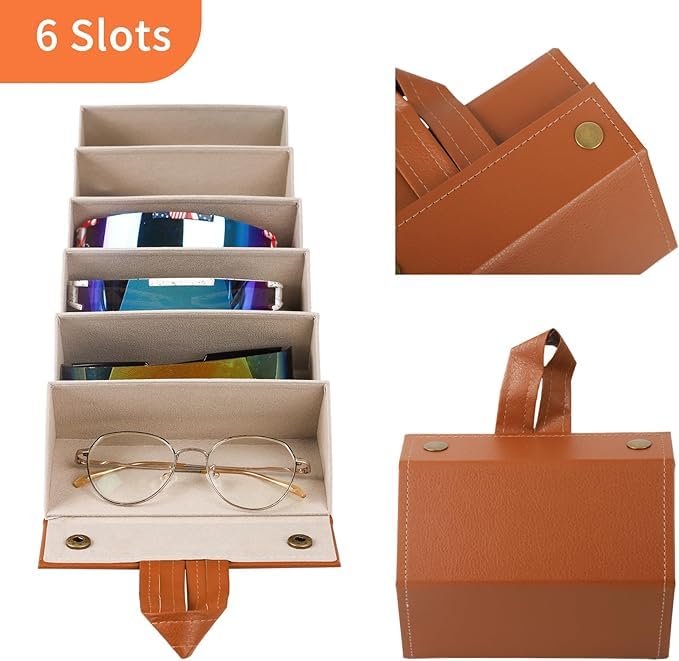 BOLDSTUFF Premium Sunglass Organizer - Travel Case for Multiple Pairs, Portable Sunglasses Case with Slots - Image 5