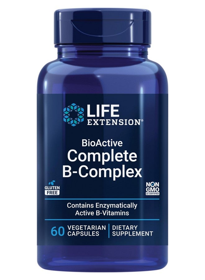 Life Extension Bioactive Complete B-Complex, Heart, Brain and Nerve Support, Healthy Energy, Metabolism, Complete B Complex, 60 Vegetarian Capsules - Image 1
