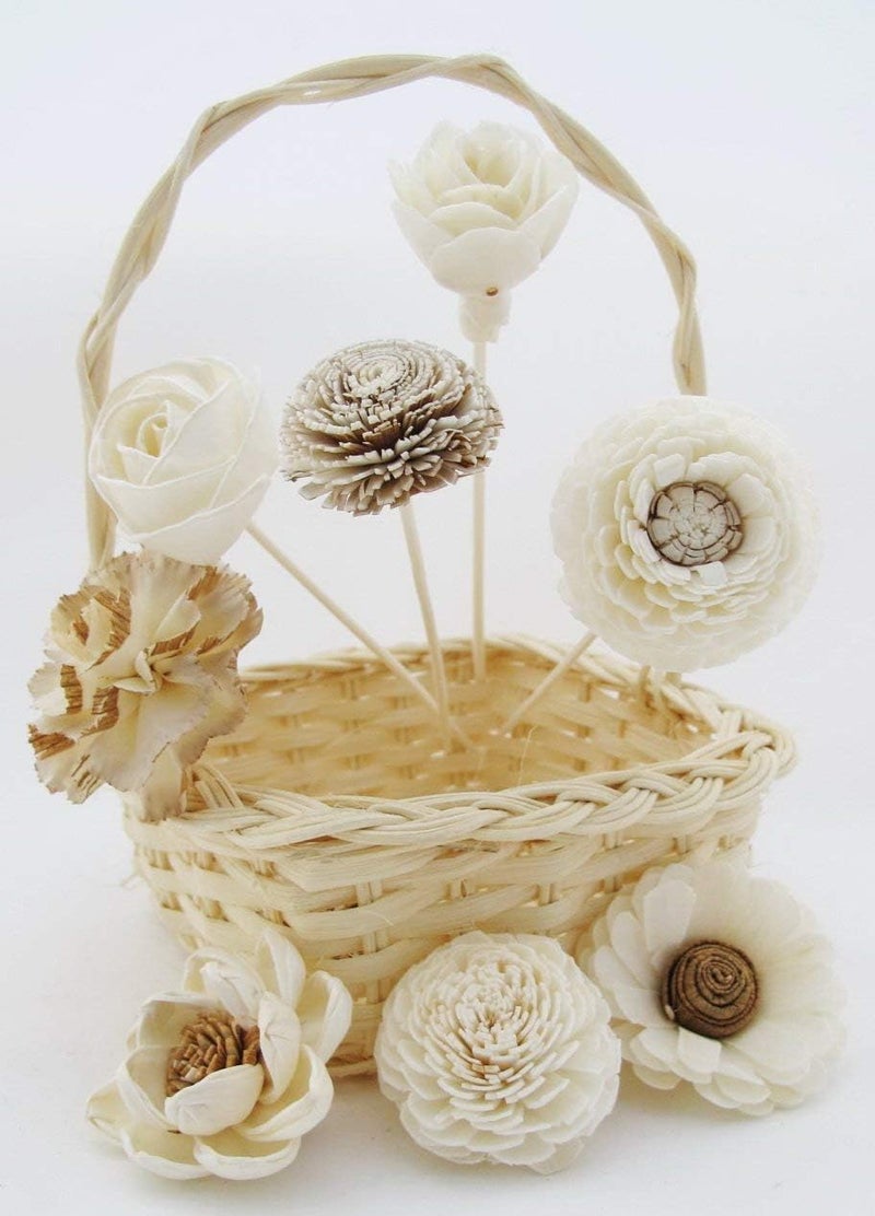 PRANSUNITA Sola Wood Diffuser Aromatherapy Flowers (No Bark) - Artificial Handmade for Decoration, Flower Bouquets, Centerpieces, DIY Home Decor and Craft Supplies – 10 cm Dia – Pack of 10 pcs - Image 3