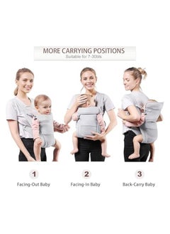 erorex Baby Carrier Newborn to Toddler up to 20KG, Cozy Baby Wrap Carrier, Easily Adjustable Toddler Carrier, Lightweight Baby Holder Carrier, baby sling carrier, All Positions baby chest carrier(Grey)  - Image 2