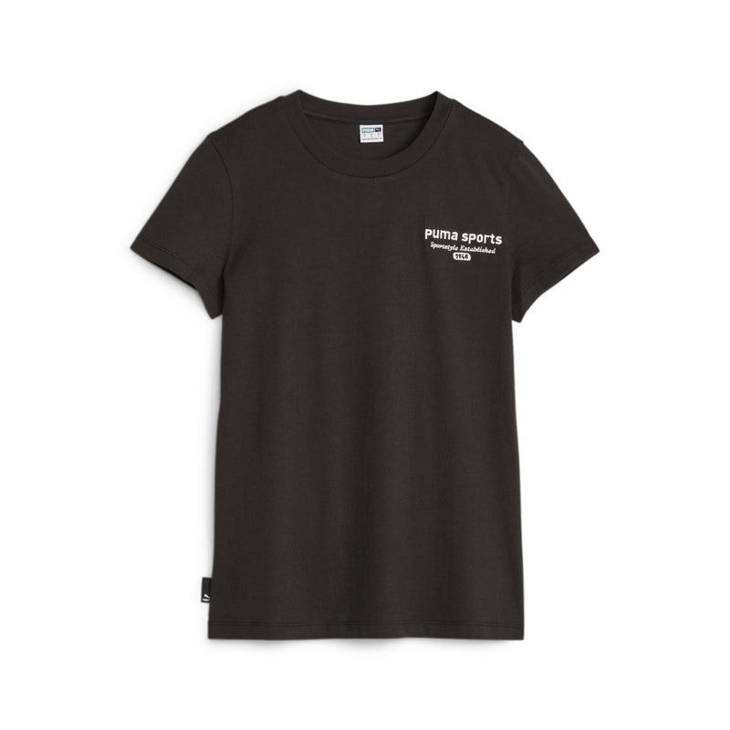 PUMA TEAM Womens Black Graphic T-shirt - Image 4