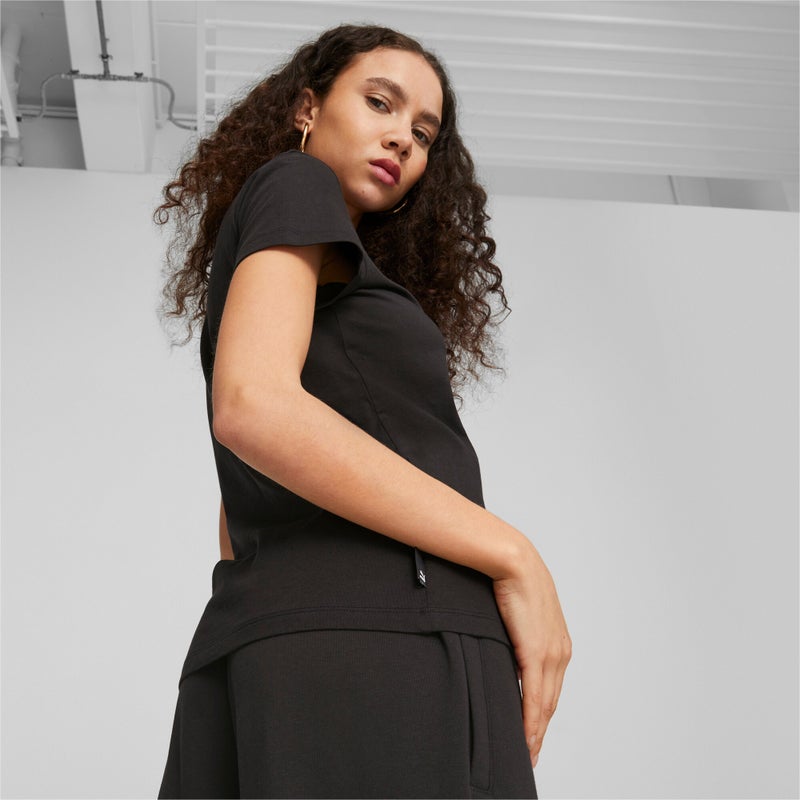 PUMA TEAM Womens Black Graphic T-shirt - Image 3