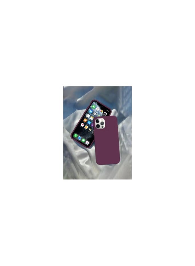 CATANES [for iPhone 12 Pro] Silicone Case Shockproof Protective Case Anti Scratch Smooth Case Cover/Tawny Port - Image 1