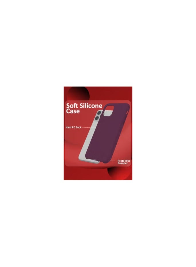 CATANES [for iPhone 12 Pro] Silicone Case Shockproof Protective Case Anti Scratch Smooth Case Cover/Tawny Port - Image 2