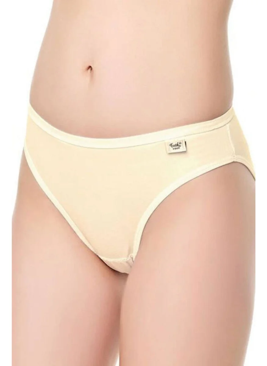 Tutku Passion 12 Pieces Ladies Elastane Plain Bikini Panties