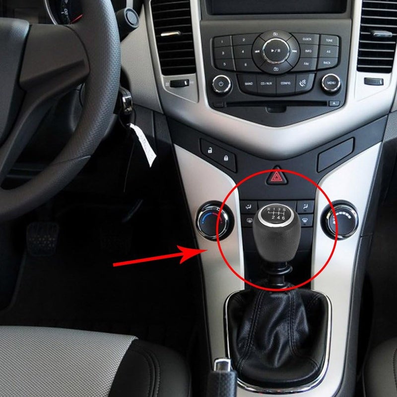 plplaaoo Gear Shift Knob, Gear Shifter Knob Manual Shift Knobs5/6 Speed Shift Knob Plastic Manual Car Gear Shift Shifter Knob Stick Head Handle Lever for Cruze 2008-2012 (6 Speed) - Image 3