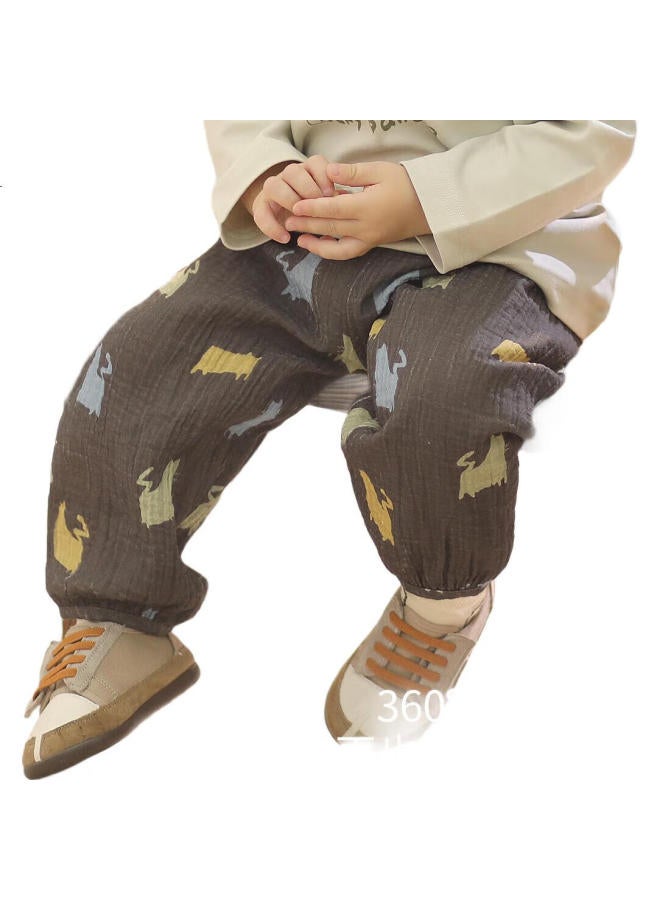 Balipig Boys' Mosquito-Repellent Pants Spring Autumn Girls' Long Pants Baby Toddler Casual Pants Summer Thin Baby Footed Pants Children'S Pants - Image 1