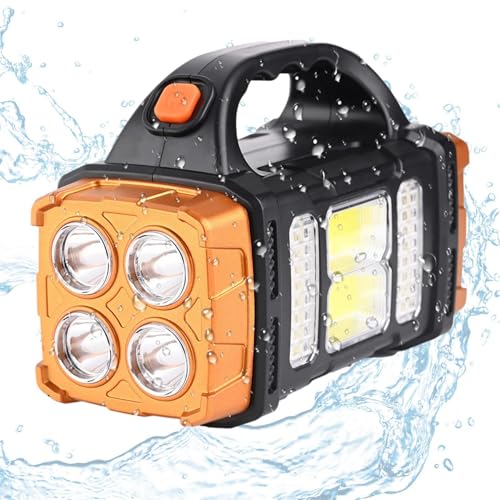 Care4 Care 4 Multifunctional Solar Waterproof LED COB Flashlight | Portable & USB Charging Twin Bulb Torch for Emergency Outdoor Camping Hiking - Image 2