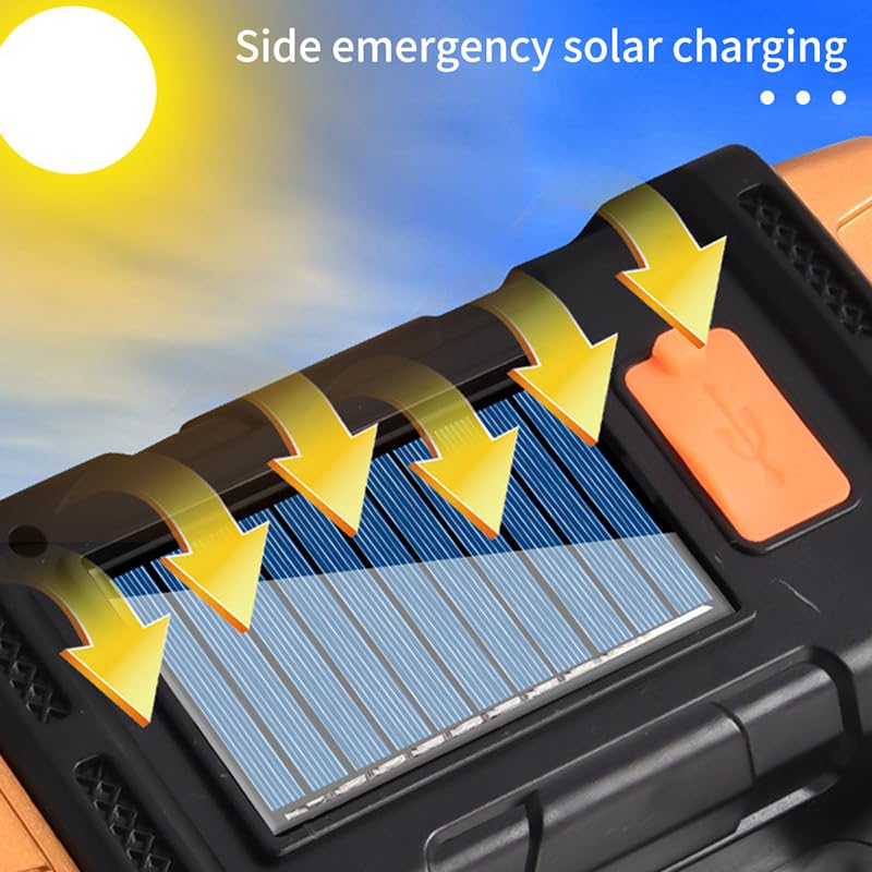 Care4 Care 4 Multifunctional Solar Waterproof LED COB Flashlight | Portable & USB Charging Twin Bulb Torch for Emergency Outdoor Camping Hiking - Image 4