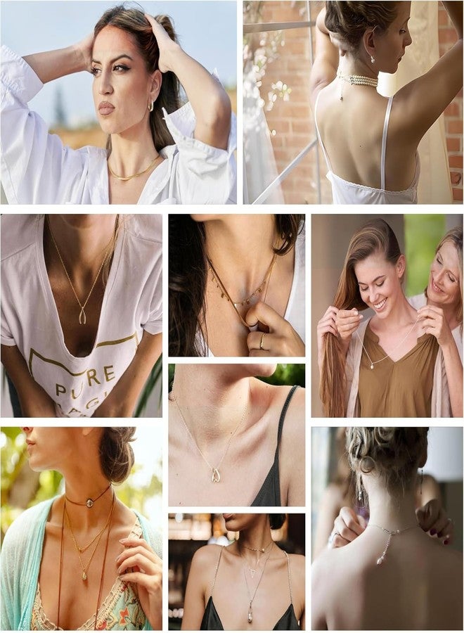 ST logo Hanging Tree Combo Pcs Women Girl Boy & Men Jewellary Making Extender for Chain Set Bracelet Pendant & Necklace Size Rose Gold Gold Silver - Image 4