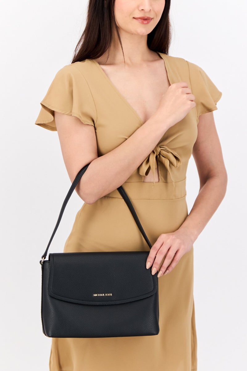 Michael Kors Women Brand Logo Shoulder Bag  20 H x 27 L x 10 W cm, Black  - Image 2