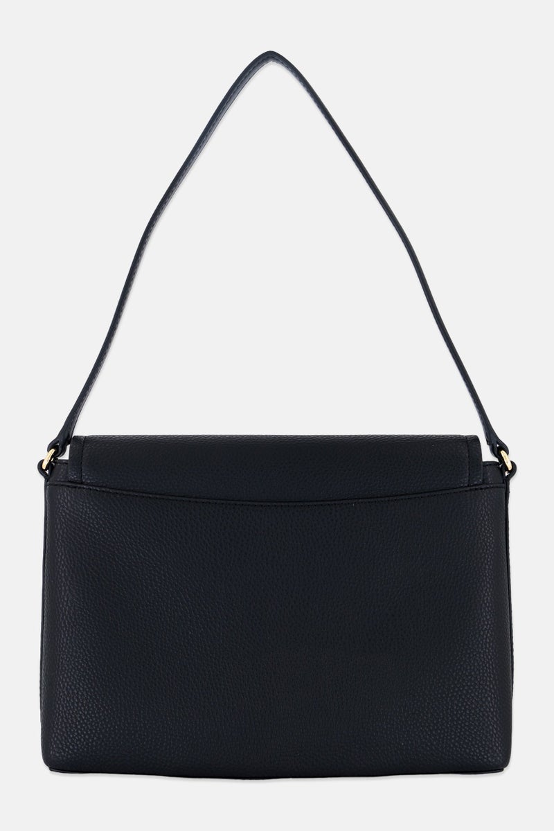 Michael Kors Women Brand Logo Shoulder Bag  20 H x 27 L x 10 W cm, Black  - Image 3