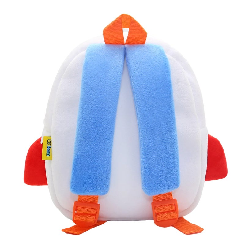Plush Kids Backpack, Space Shuttle Space Design, Soft Lightweight School Bag for Toddlers and Preschool Kids - Image 4