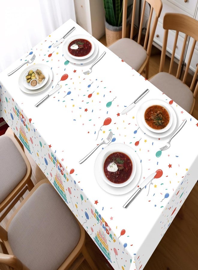 Childom 2 PCS Disposable Rectangular Tablecloths,Birthday Tablecloths, Waterproof Rectangular Table Cloths Suitable for Baby Party Decoration, 54" x 108" Disposable Plastic Table Cloths - Image 4