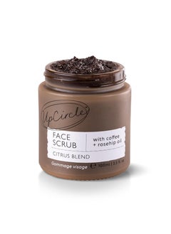 UpCircle UpCircle Coffee Face Scrub  Citrus Blend For Normal  Dry Skin 35oz Shea Butter Coconut  Rosehip Oil  Natural Vegan Face Exfoliator For Soft Smooth Skin 