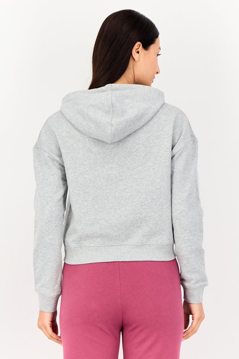 Reebok Women Sportswear Fit Long Sleeve Outdoor Hoodie, Grey - Image 3