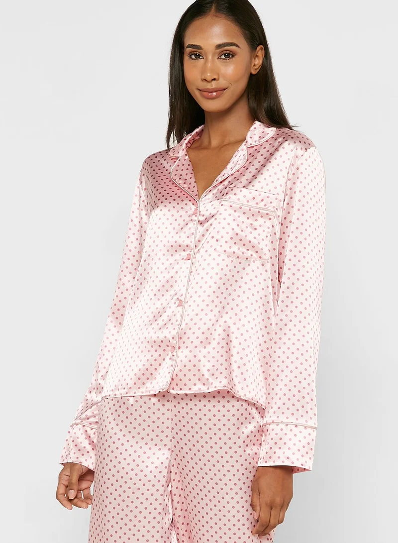 boohoo Printed Night Dress & Pyjama Set