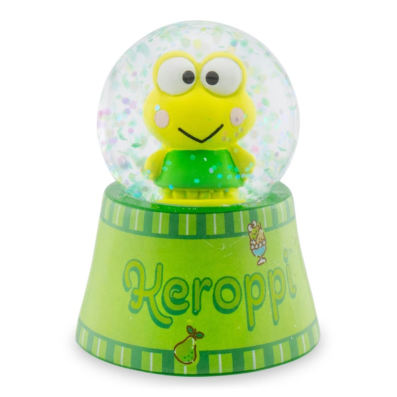Silver Buffalo Sanrio Keroppi Mini LightUp Adult Snow Globe with Swirling Glitter Display  3 Inches Tall 