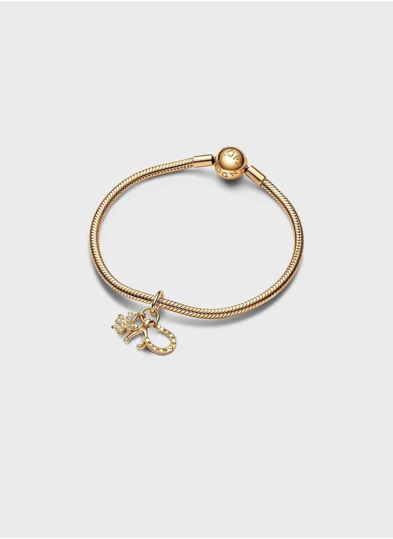 PANDORA Lucky Clover, Wishbone & Horseshoe Dangle Charm  - Image 3