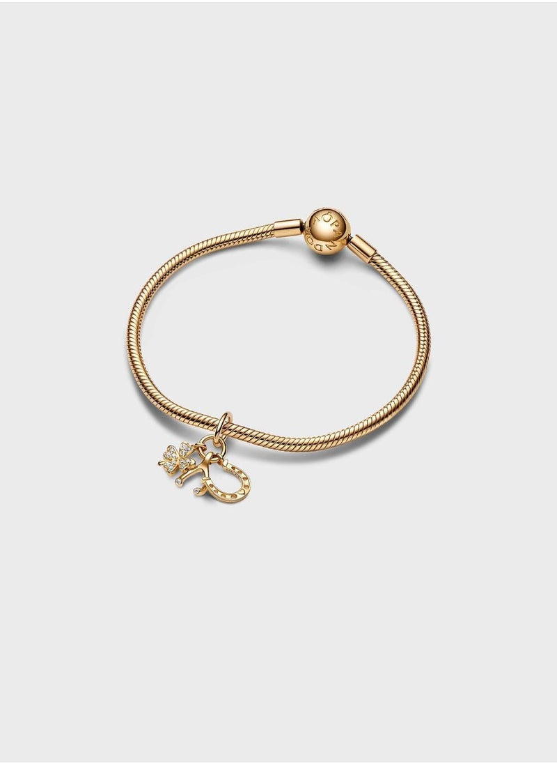 PANDORA - Lucky Clover, Wishbone & Horseshoe Dangle Charm - Image 1