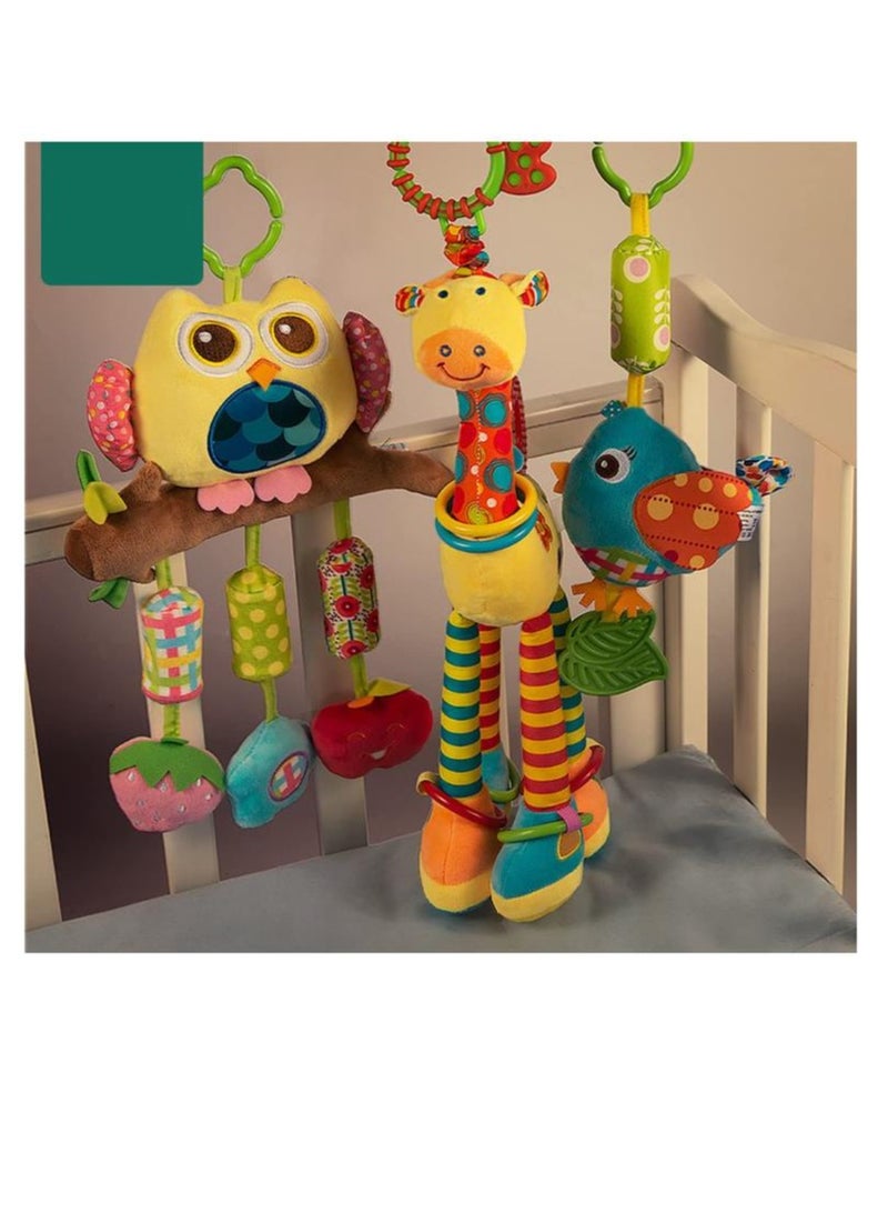 The Bed Hanging Crib Toy Baby Infant Rattles Plush Animal Stroller Hanging Bell Play Toy  - Image 5