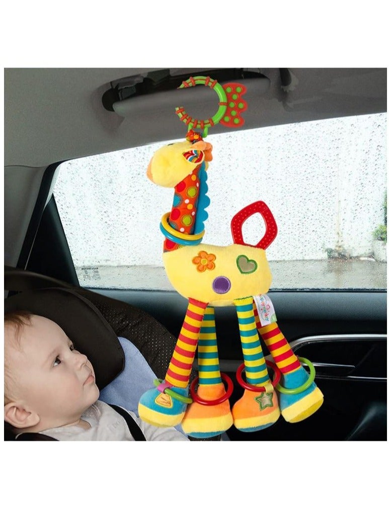 The Bed Hanging Crib Toy Baby Infant Rattles Plush Animal Stroller Hanging Bell Play Toy  - Image 1
