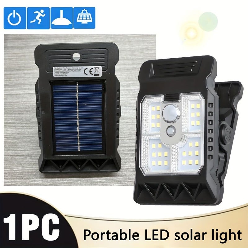 YD 21A Solar Motion Sensor Wall Light Rechargeable Outdoor Stairs Porch - Image 1