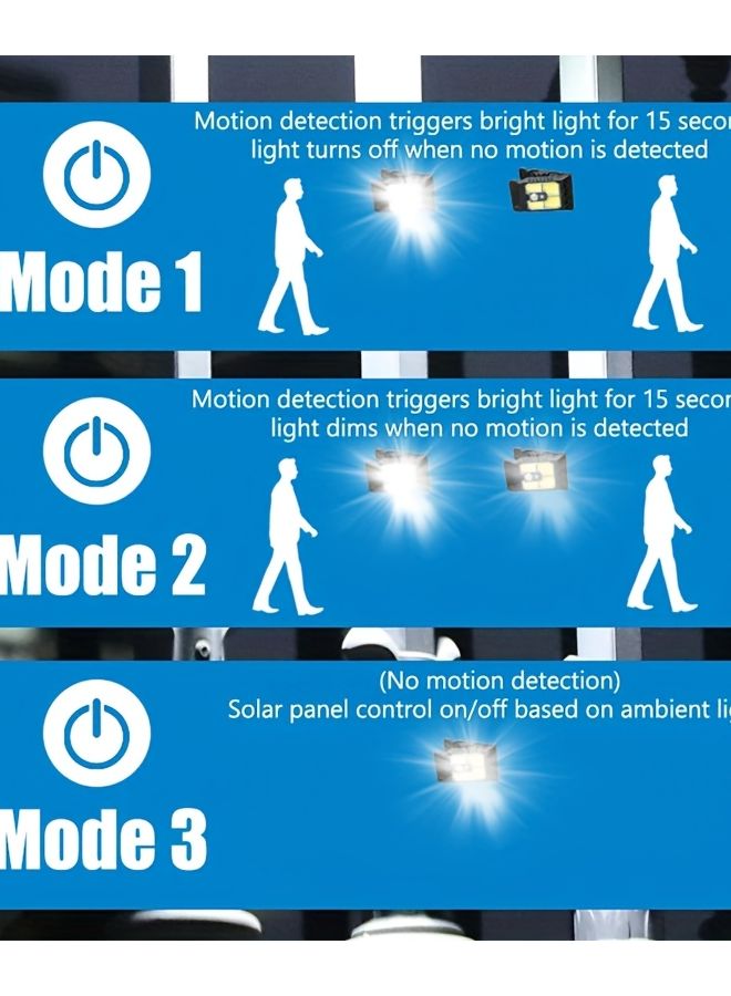 YD 21A Solar Motion Sensor Wall Light Rechargeable Outdoor Stairs Porch - Image 5