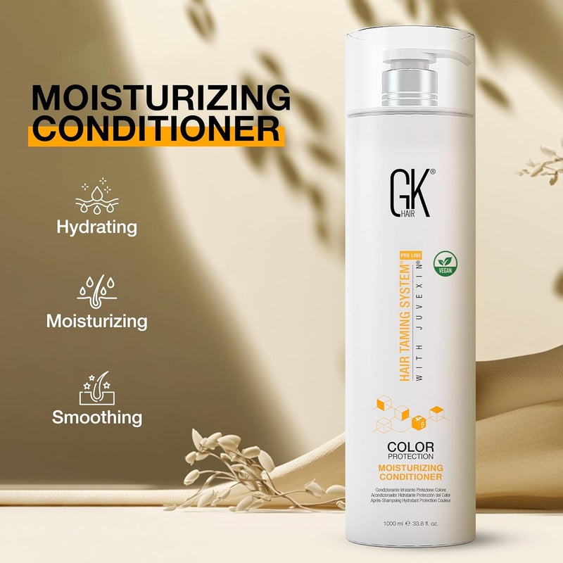 User feedback upgraded quality GK HAIR Global Keratin Moisturizing Conditioner (1000ml/33.8 Fl Oz) for Hydrating Color Protection Dry Damage Curly Frizzy Color Treated Hair Repair Organic Paraben Sulfate Free All Hair Types Classic modern blend design - Image 4