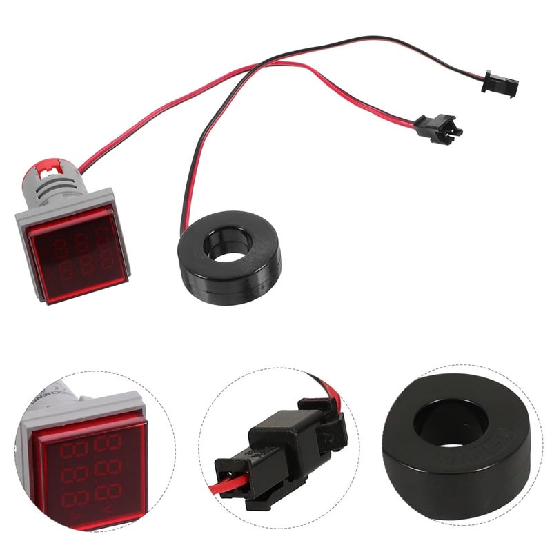 فولتميتر رقمي بشاشة LED، جهاز اختبار الجهد المدمج للاستخدام المنزلي والسيارات، سهل التركيب - Image 5