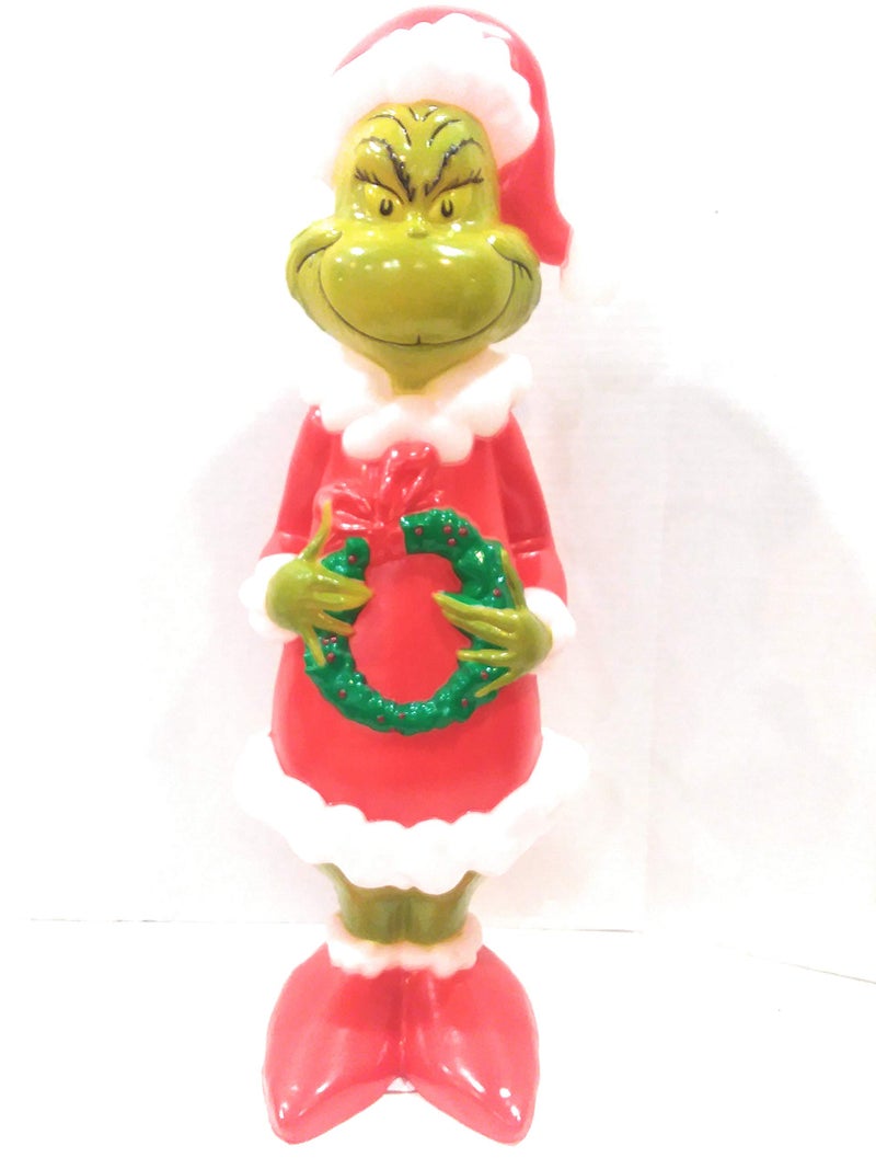 Gemmy 24 Grinch Figure Blow Mold Lawn Yard Christmas Decoration Plastic Light Up Lighted 