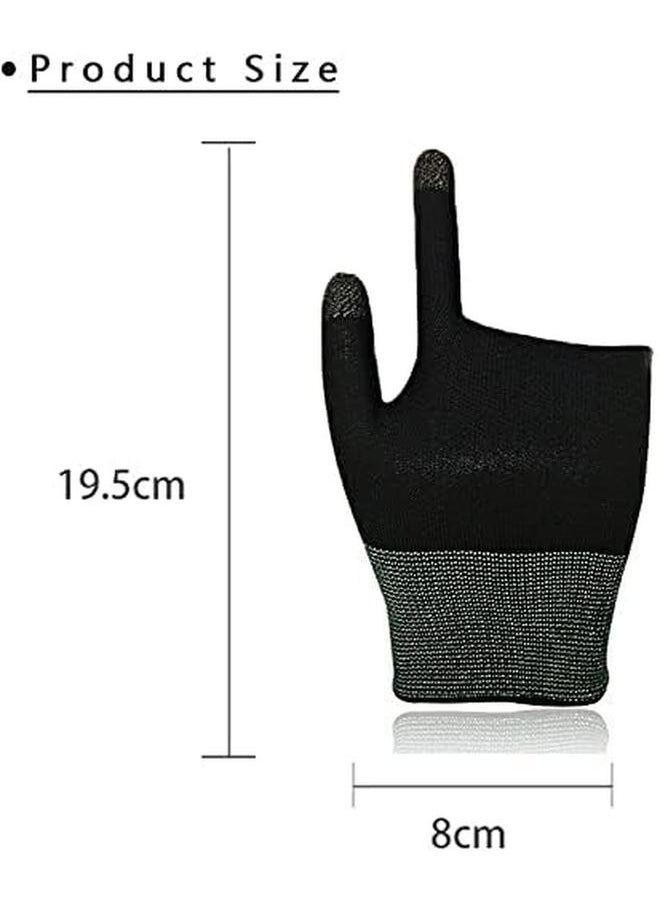 erorex - E Sports Gaming Gloves Gaming Finger Sleeves Anti Sweat Breathable Thumb Sleeves For Highly Sensitive Nano Silver Fiber Material Plus Nylon For Pubg Mobile Phone Games Accessories Black - Image 1