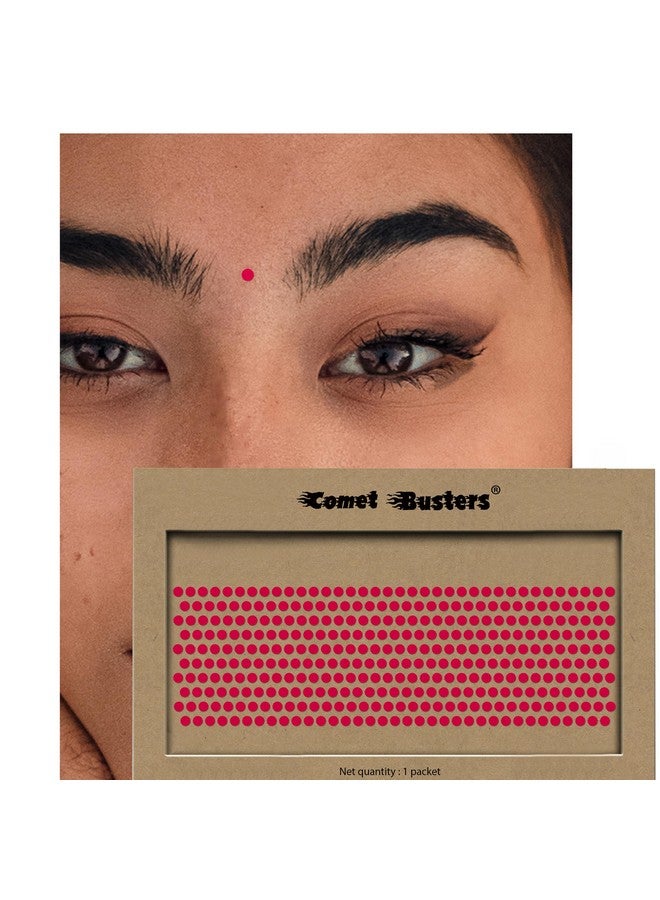Comet Busters Beautiful Handcrafted Round Red Velvet Bindis (3 mm) (BIN2064) - Image 3