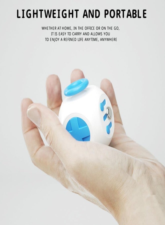 Evnojy Fidget Toys Fidget Blocks Fidget Pads Stress Fidget Block Twisty Fidget Toy Cube Anxiety Toy Infinite Cube for Adult (Blue) - Image 3