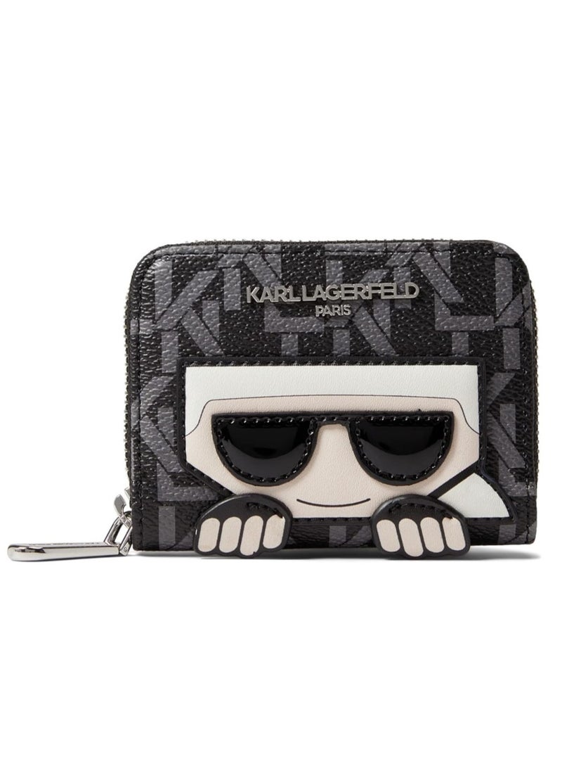 Karl Lagerfeld Paris - Karl Lagerfeld Paris Logo Faux Leather Card Wallet - Image 1