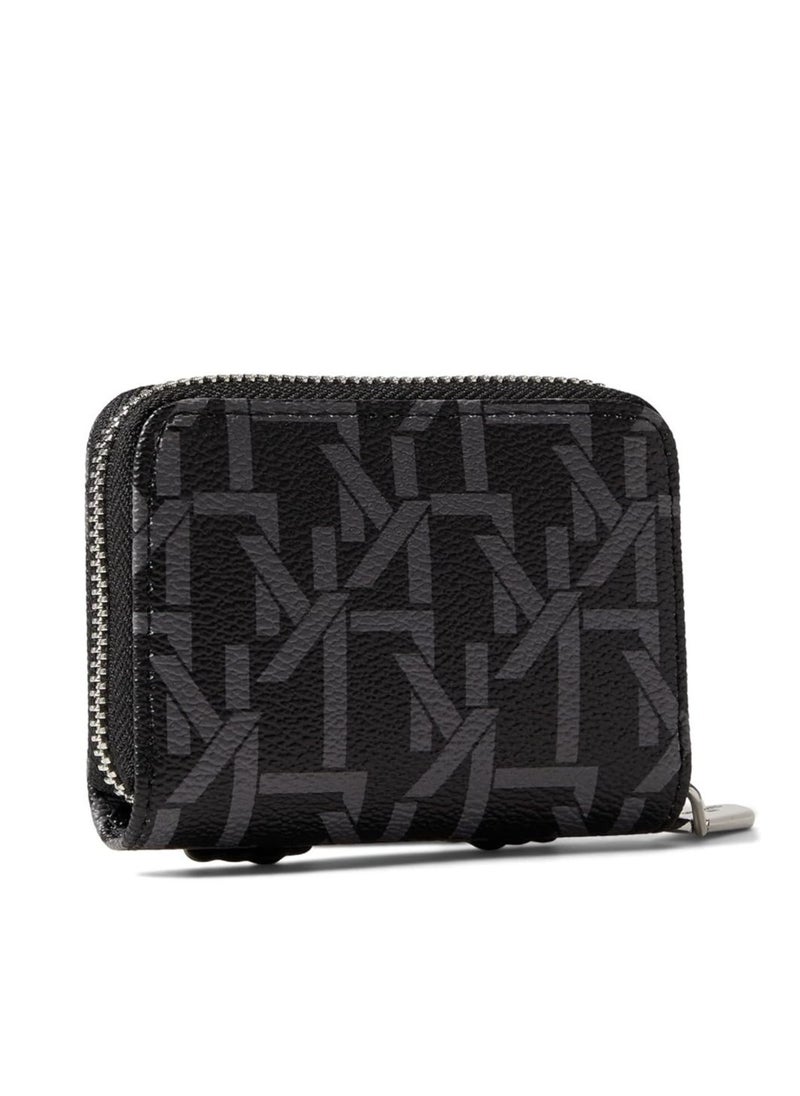 Karl Lagerfeld Paris - Karl Lagerfeld Paris Logo Faux Leather Card Wallet - Image 1