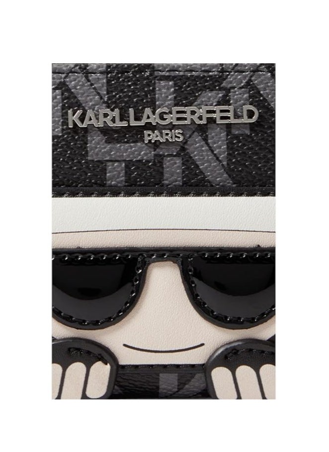 Karl Lagerfeld Paris - Karl Lagerfeld Paris Logo Faux Leather Card Wallet - Image 1