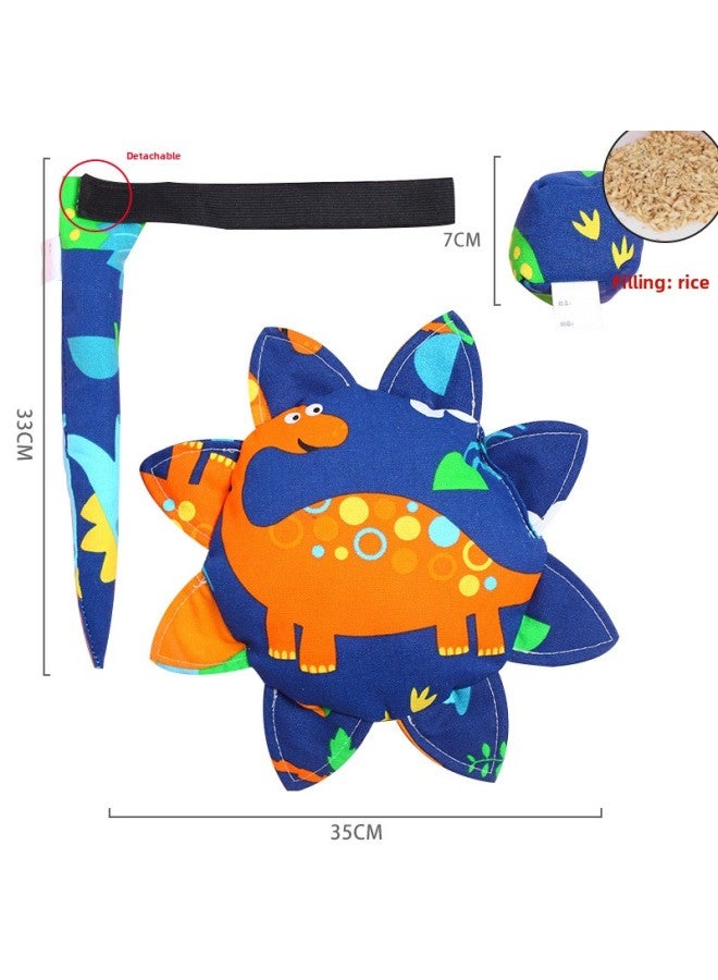 Outdoor Cloth Flying Disk Toy Set For Children Sandbag Tail Three-piece Suite Nursery Soft Frisbee Disc Sports Plaything-Specifications:Dinosaurs - Image 1