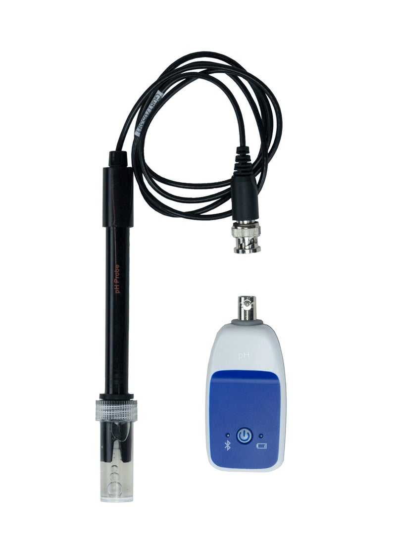 King Mariot pH Sensor | Measures pH Value 0-14 | Bluetooth & USB Connectivity | Includes pH Electrode | Ideal for Science Education - Image 1