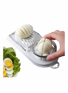 Generic Egg Slicer, Egg Slicer for Hard Boiled Eggs, Stainless Steel Wire Egg Slicer,with 2 Slicing Styles, Heavy Duty Aluminium Egg Cutter Dishwasher Safe for Egg Strawberry Soft Fruit  - Image 1