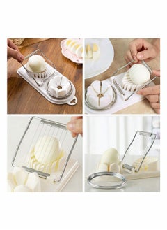 Generic Egg Slicer, Egg Slicer for Hard Boiled Eggs, Stainless Steel Wire Egg Slicer,with 2 Slicing Styles, Heavy Duty Aluminium Egg Cutter Dishwasher Safe for Egg Strawberry Soft Fruit  - Image 3
