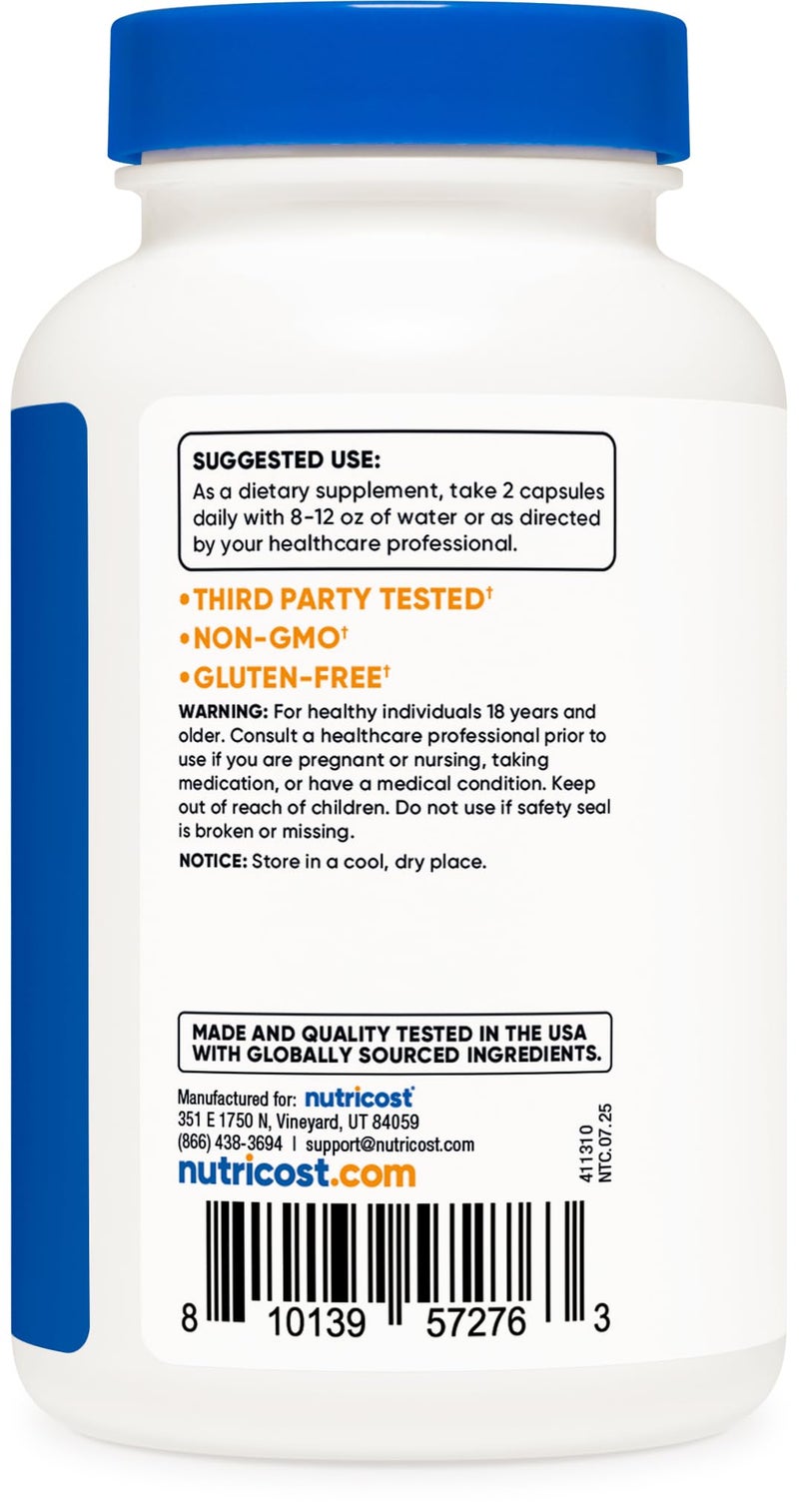 Nutricost Tribulus Terrestris Extract 1500mg, 120 Capsules - 60 Servings (750mg Per Cap), Non GMO & Gluten Free - Image 4