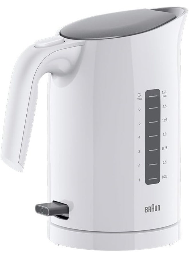Braun PurEase 3 Electric Kettle, 3000W, 1.7L with Washable Anti-Scale Filter, WK3110WH, White 1.7 L 3000 W WK3110WH white - Image 4