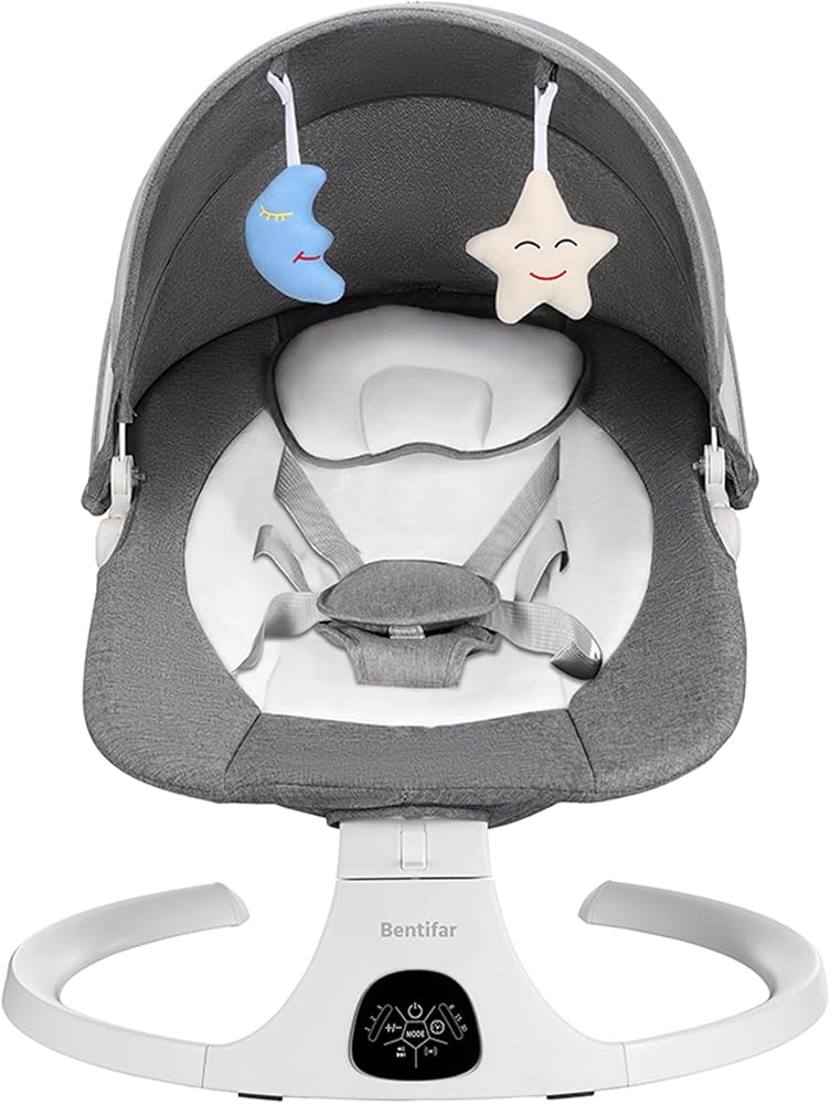 Bentifar Luxury 3 in 1 Baby Rocker with Auto Swing and Music Remote Control 5 Speed Adjustable Recline Mosquito Net Perfect Gifts for Saudi Families - Image 1