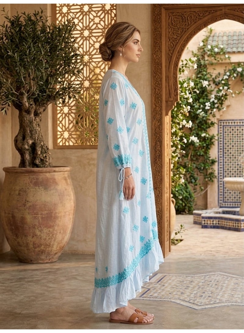 Alaya Hand Embroidered Chikankari Modal Jalabiya-AL3939 - Image 3
